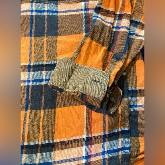 Legendary Whitetails Fall Orange Brown Cotton Flannel Button Up size Medium - Picture 3 of 7
